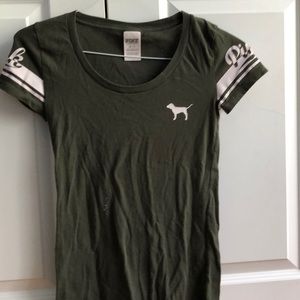 Green athletic T-shirt
